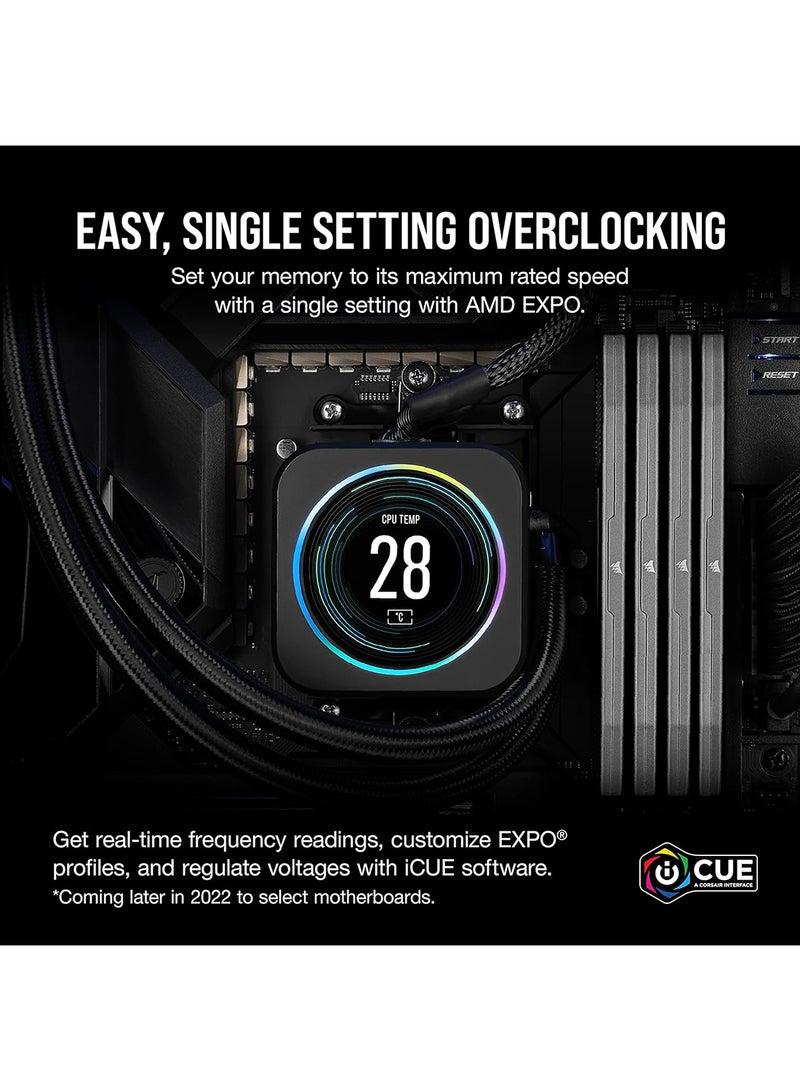 CORSAIR VENGEANCE RGB 32GB (2x16GB) DDR5 Desktop Memory Kit, 6400MHz Memory Speed, 36-48-48-104 CAS Latency, Intel XMP 3.0, 1.40 Voltage, 288 Pin, Dynamic Multi-Zone RGB, Black | CMH32GX5M2B6400C36  - Image 4