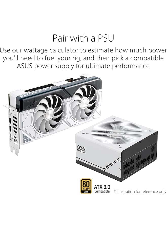 ASUS - ASUS Dual GeForce RTX 4070 Super White OC Edition (PCIe 4.0, 12GB GDDR6X, DLSS 3, HDMI 2.1a, DisplayPort 1.4a, 2.56-Slot Design, Axial-tech Fan Design, Auto-Extreme Technology, and More) White - Image 1