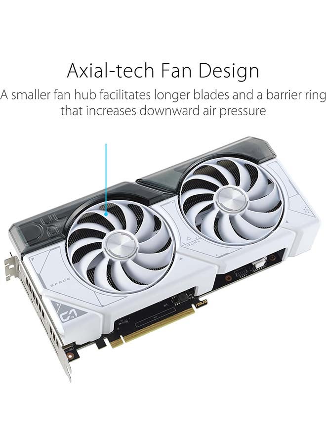 ASUS - ASUS Dual GeForce RTX 4070 Super White OC Edition (PCIe 4.0, 12GB GDDR6X, DLSS 3, HDMI 2.1a, DisplayPort 1.4a, 2.56-Slot Design, Axial-tech Fan Design, Auto-Extreme Technology, and More) White - Image 1