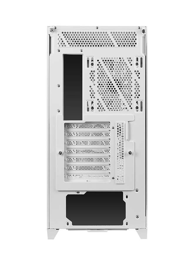 MSI - MPG GUNGNIR 300R Airflow White Mid-Tower Gaming PC Case with Mesh Front Panel and RGB Lighting - ATX Motherboard Compatibility, Tempered Glass Side Panel, Pre-Installed Fans White - Image 1