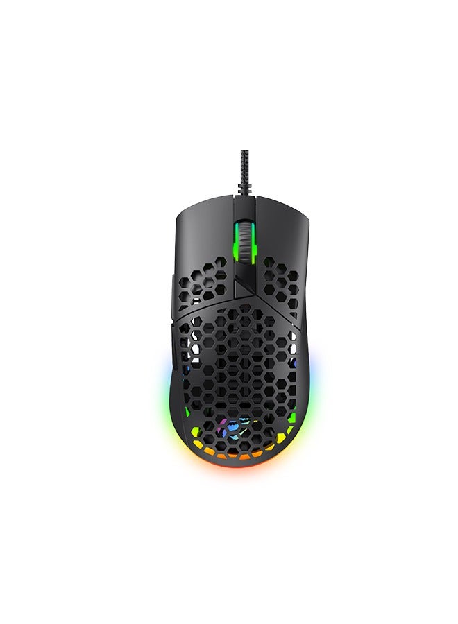 havit MS1036 RGB Gaming Mouse - Precision Optical Sensor, Customizable DPI, Ergonomic Design, Programmable Buttons, and Dynamic RGB Lighting for PC Gamers | HVMS-MS1036-BK - Image 1