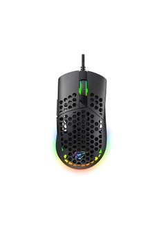 havit Wired Gaming Mouse With RGB Lighting Ultra Lightweight Honeycomb Design Adjustable 7200 DPI And 7 Programmable Buttons  - Image 1