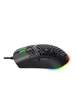 havit Wired Gaming Mouse With RGB Lighting Ultra Lightweight Honeycomb Design Adjustable 7200 DPI And 7 Programmable Buttons  - Image 2