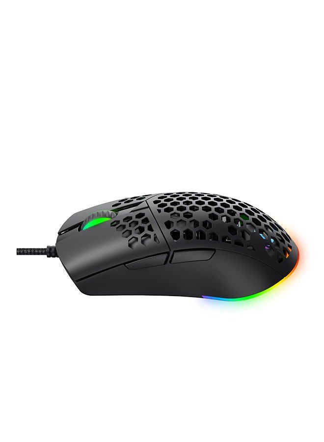 havit - Wired Gaming Mouse With RGB Lighting Ultra Lightweight Honeycomb Design Adjustable 7200 DPI And 7 Programmable Buttons - Image 1
