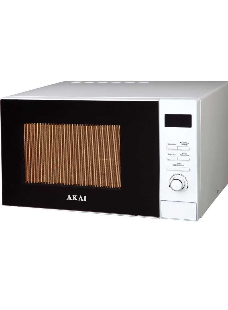 AKAI - 42 Liters Membrane Digital Control Microwave Green Led Display 7 Auto Menu Child Safety Lock 42 L 1100 W MWMA-M45DS Silver - Image 1
