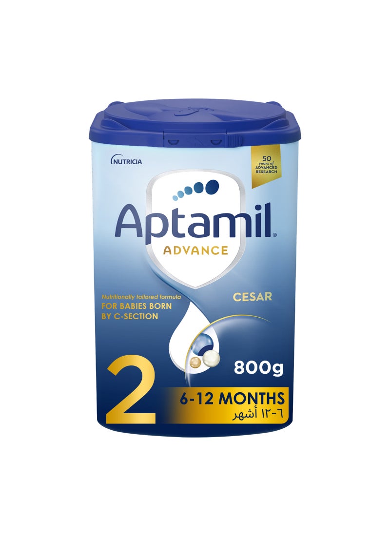 Aptamil Advance Cesar 2 Follow On Formula Milk Plain 800grams Single - Image 1