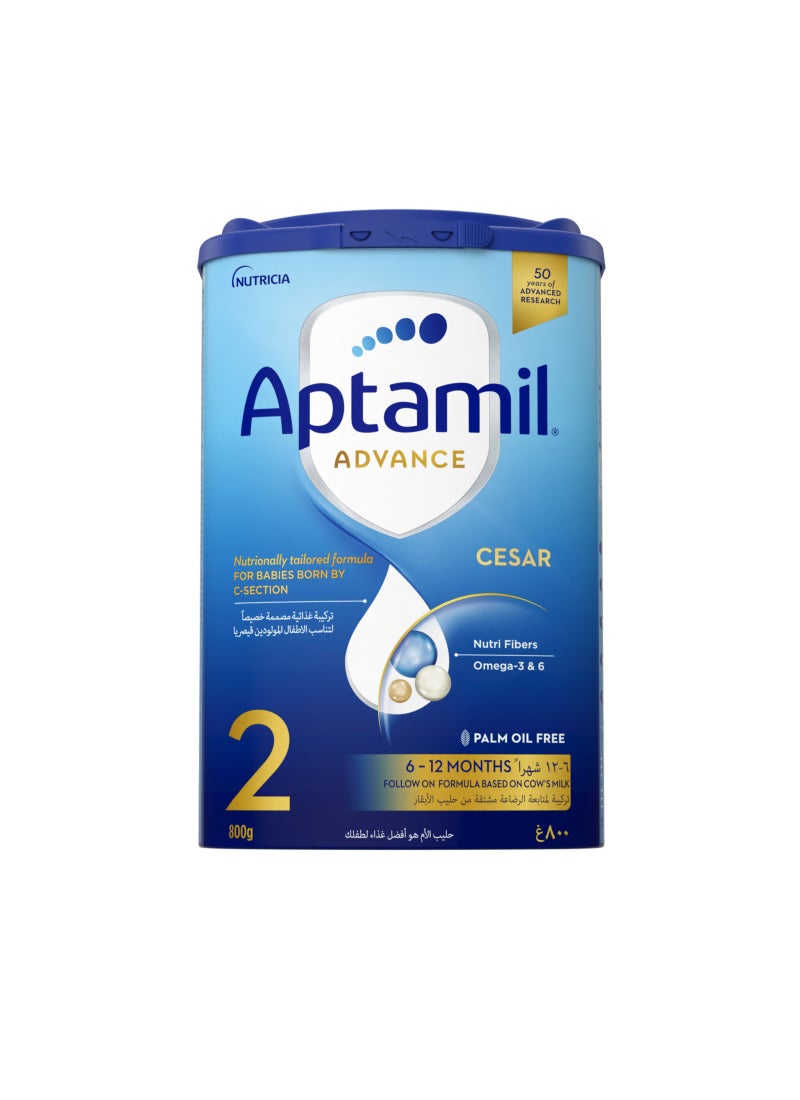 Aptamil Advance Cesar 2 Follow On Formula Milk Plain 800grams Single - Image 2