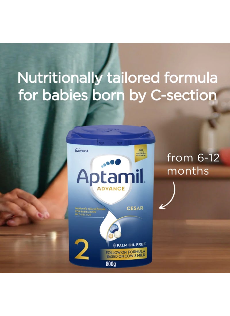 Aptamil Advance Cesar 2 Follow On Formula Milk Plain 800grams Single - Image 5