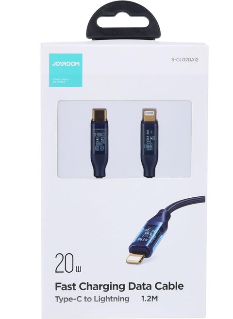 Cable USB Type C - Lightning PD 20W Data Cable 1.2m S-CL020A12 Blue