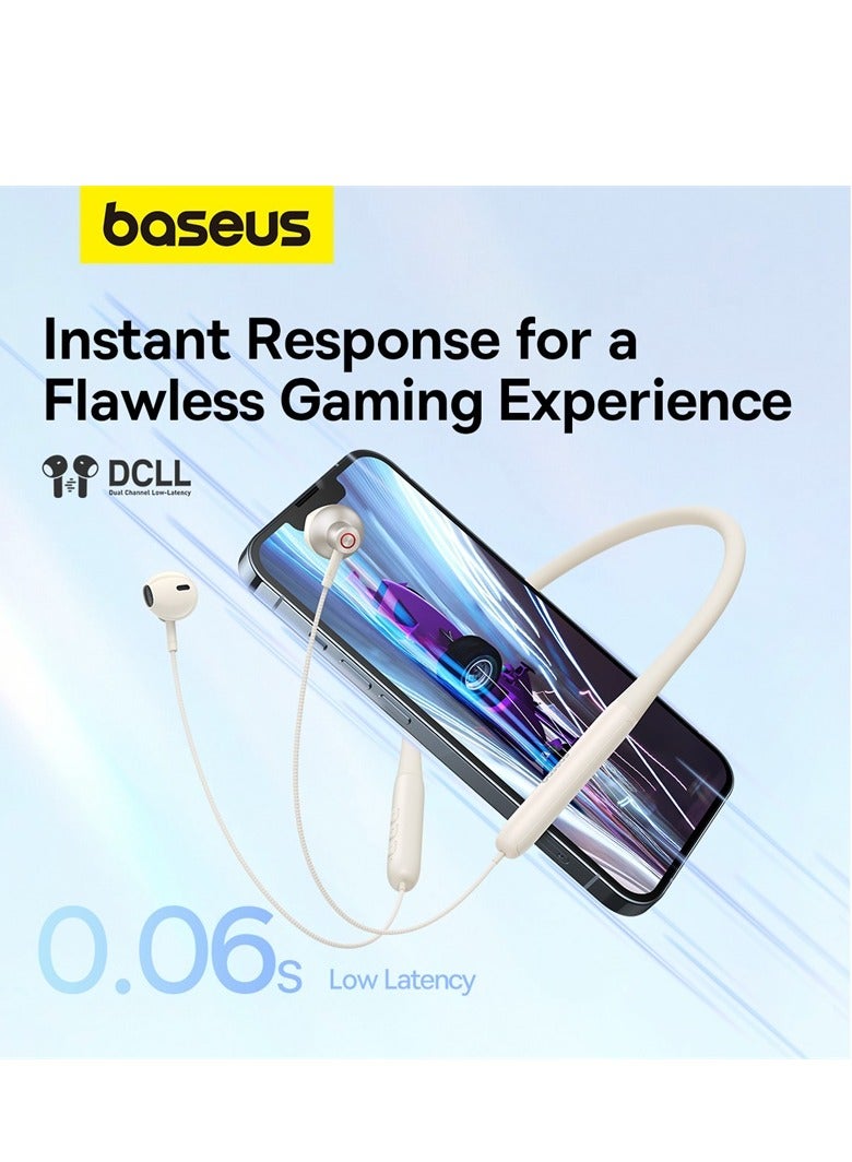 Bluetooth Headphones V5.2 Wireless Bluetooth Earbuds w Mic in-Ear Magnetic Neckband Earphone 30Hrs Playtime IPX5 Sweatproof HiFi Stereo Sound Headset For Phone Call Music Sports White