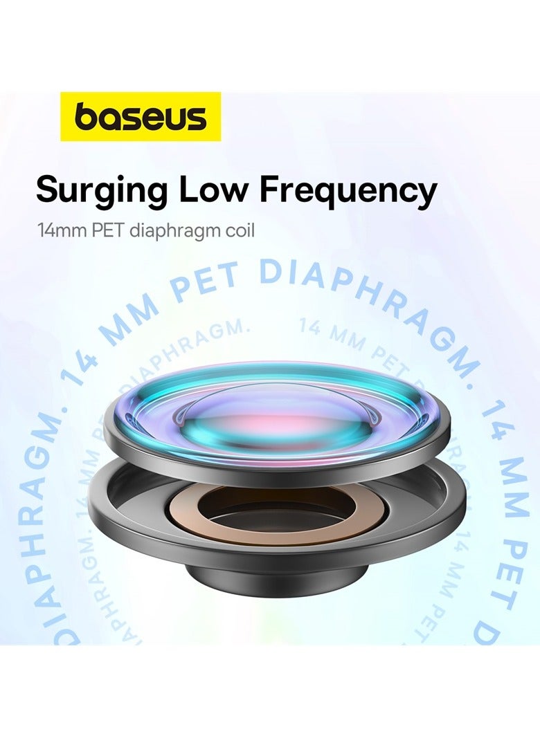 Baseus - Bluetooth Headphones V5.2 Wireless Bluetooth Earbuds w/Mic in-Ear Magnetic Neckband Earphone 30Hrs Playtime IPX5 Sweatproof HiFi Stereo Sound Headset For Phone Call Music Sports Black - Image 1