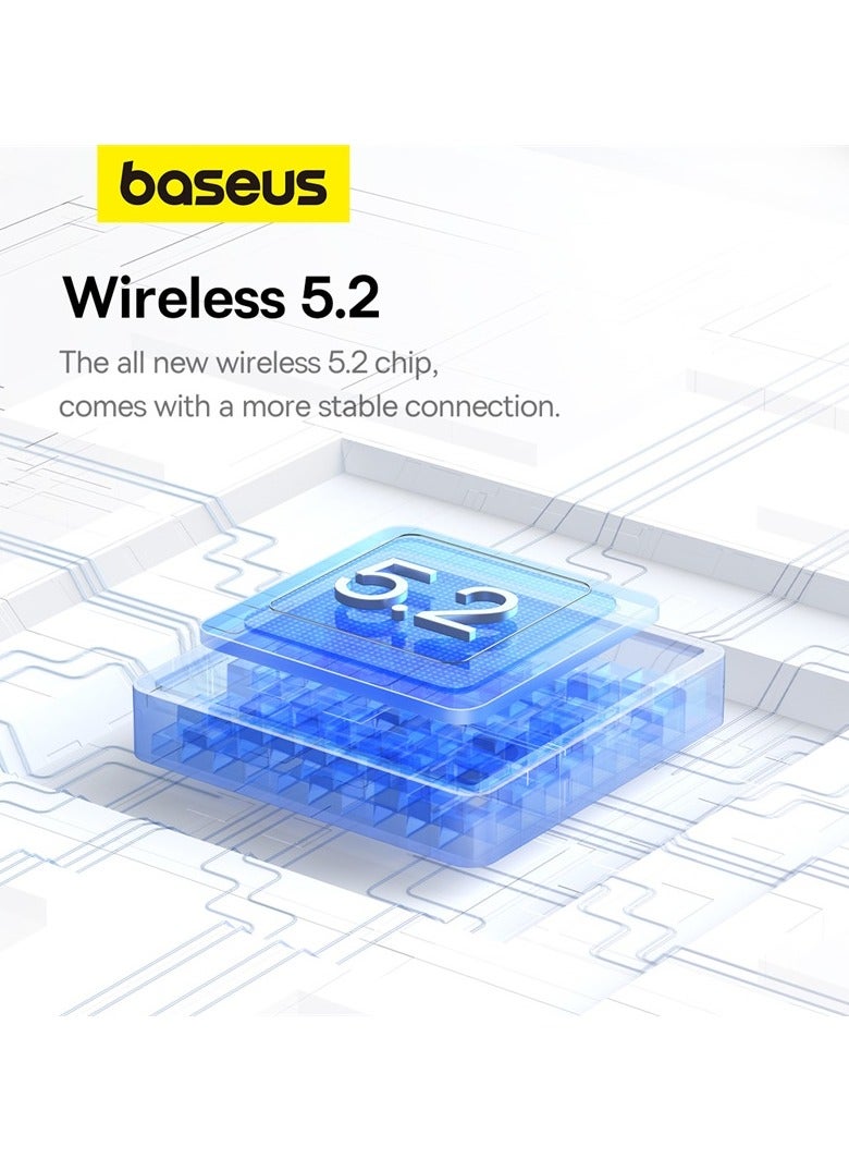 Baseus - Bluetooth Headphones V5.2 Wireless Bluetooth Earbuds w/Mic in-Ear Magnetic Neckband Earphone 30Hrs Playtime IPX5 Sweatproof HiFi Stereo Sound Headset For Phone Call Music Sports Black - Image 1