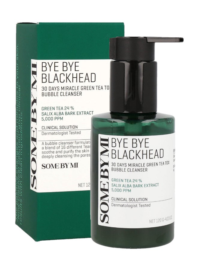 Some by Mi Bye Bye Blackhead 30 Days Miracle Green Tea Tox Bubble Cleanser, 4.23 Oz Packaging May Vary 120grams  - Image 1