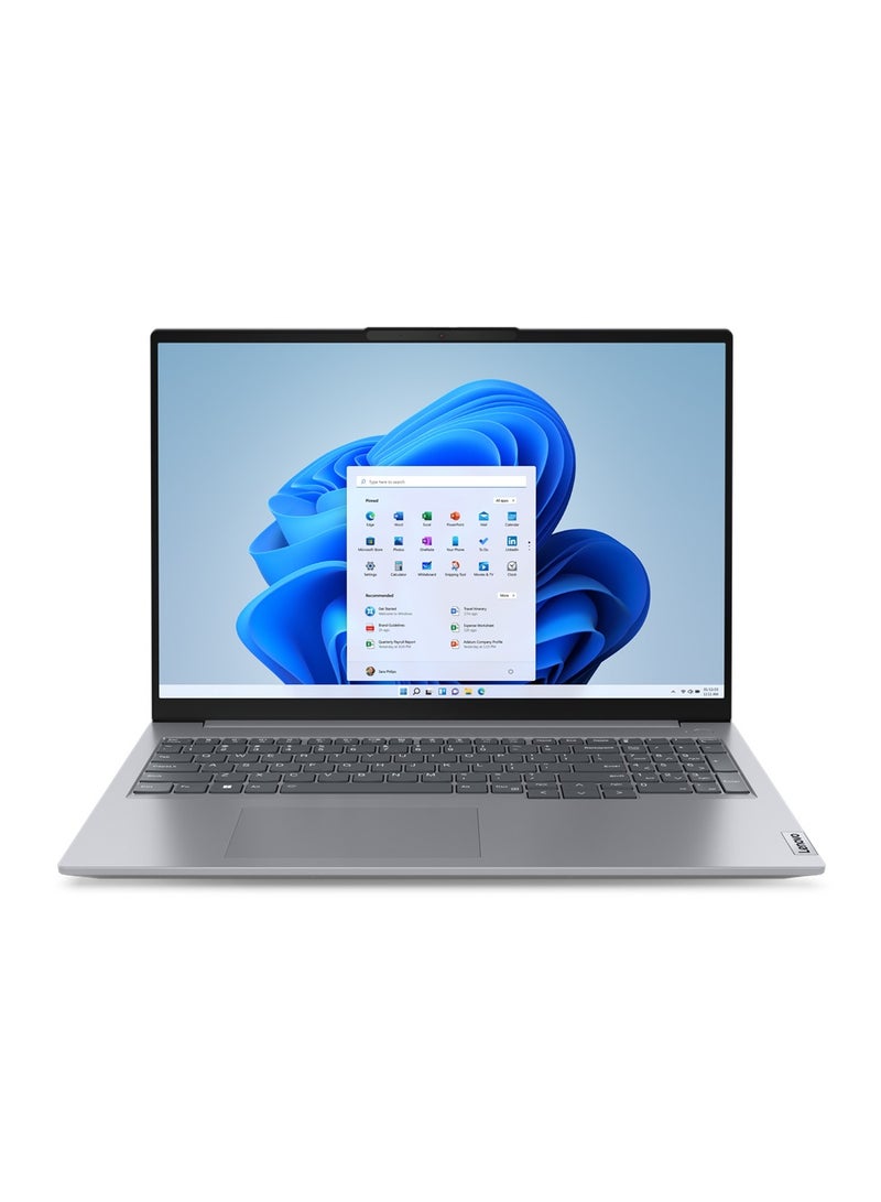 Lenovo - ThinkBook 16 (Upgraded Version) Laptop Gen 6, Intel Core i7-13700H Processor, 8Gb SO-DIMM DDR5-5200, 512Gb Ssd, Integrated Intel Iris Xe Graphics, 16" WUXGA IPS Display, 21KH005LEV English Arctic Grey - Image 1