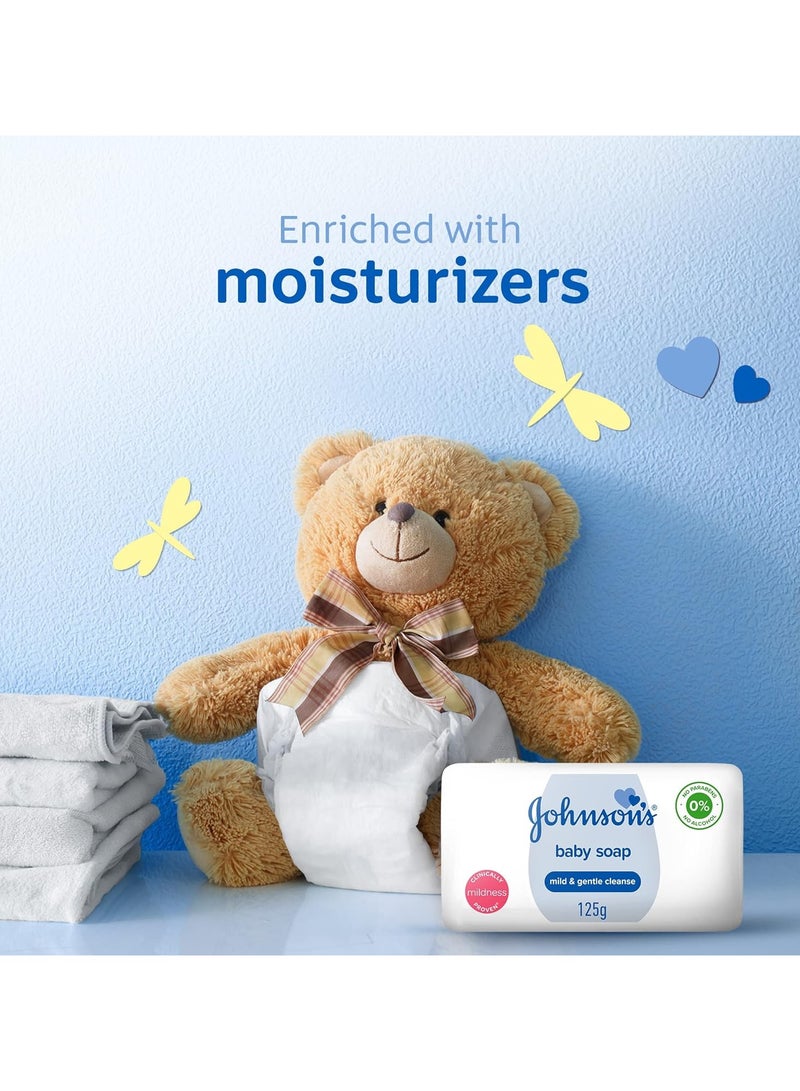 جونسون صابون الأطفال 6 × 125 جم - Image 3