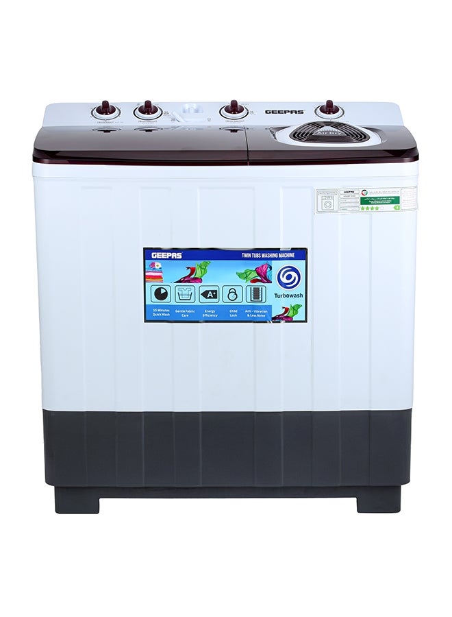 Twin Tub Semi-Automatic Washing Machine Equipped with Strong Pulsator, Air Dry Spinning Function 10 kg 600 W GSWM18048 White/Black/Red - pnsku/N70062051V/45/_/1713180076/e46d597a-e91a-465d-88c3-bb01f989f91c