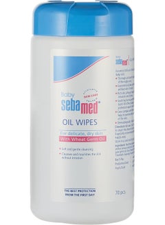 Sebamed Baby Wipes With Wheat Germ Oil 70 Pieces Pack  - Image 1
