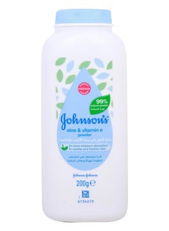 Johnson's Baby Aloe & Vitamin E Powder 200G  - Image 1