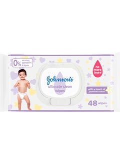 Johnson's Ultimate Clean Baby Wipes 48  - Image 1