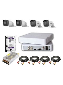 HIKVISION 1 TB 2 Megapixels 4 Surveillance Cameras, DVR, Full HD 1080p  - Image 1