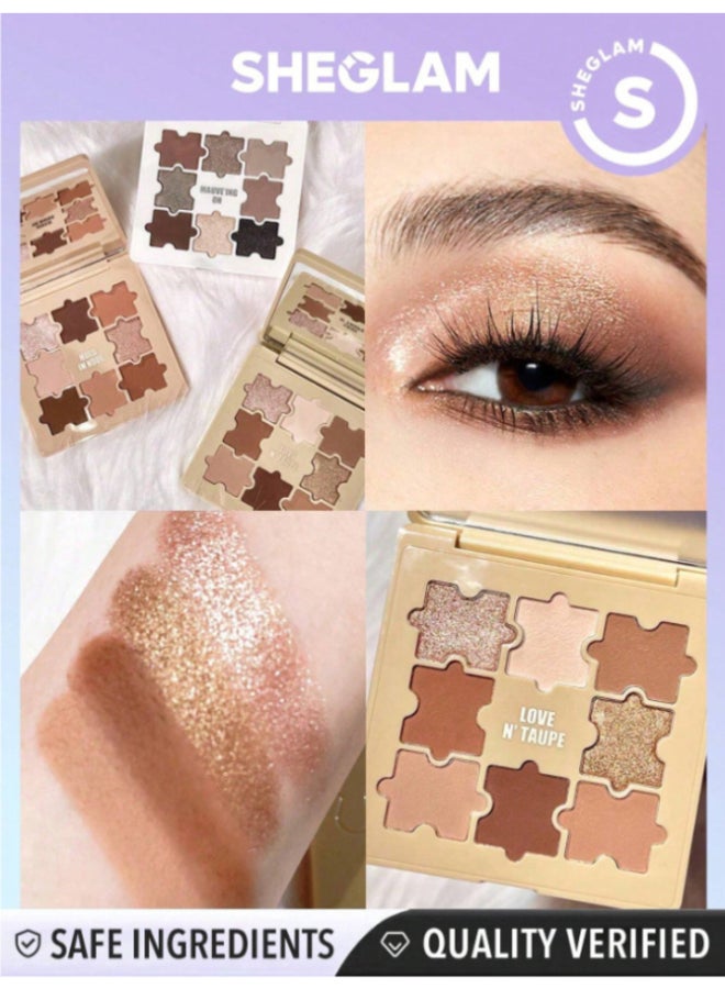 SHEGLAM - Jazy Jigsaw Eyeshadow Palette Love N' Taupe - Image 1