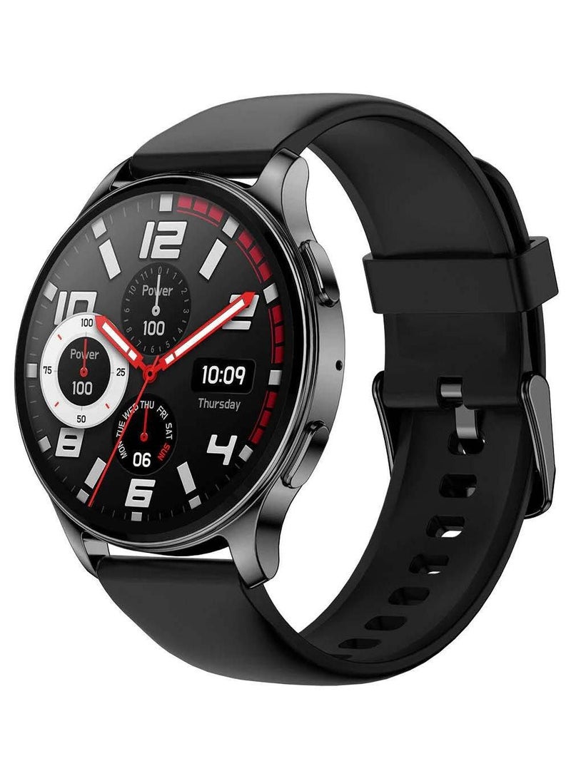 أمازفيت ساعة Pop 3R الذكية بشاشة AMOLED مقاس 1.43 بوصة (3.6 سم) ومكالمات BT ومساعدة صوتية بتقنية الذكاء الاصطناعي أسود - Image 1