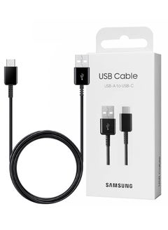 Samsung Original USB A To C Cable Compatible With Smartphone Fast Charging Cable Black  - Image 1