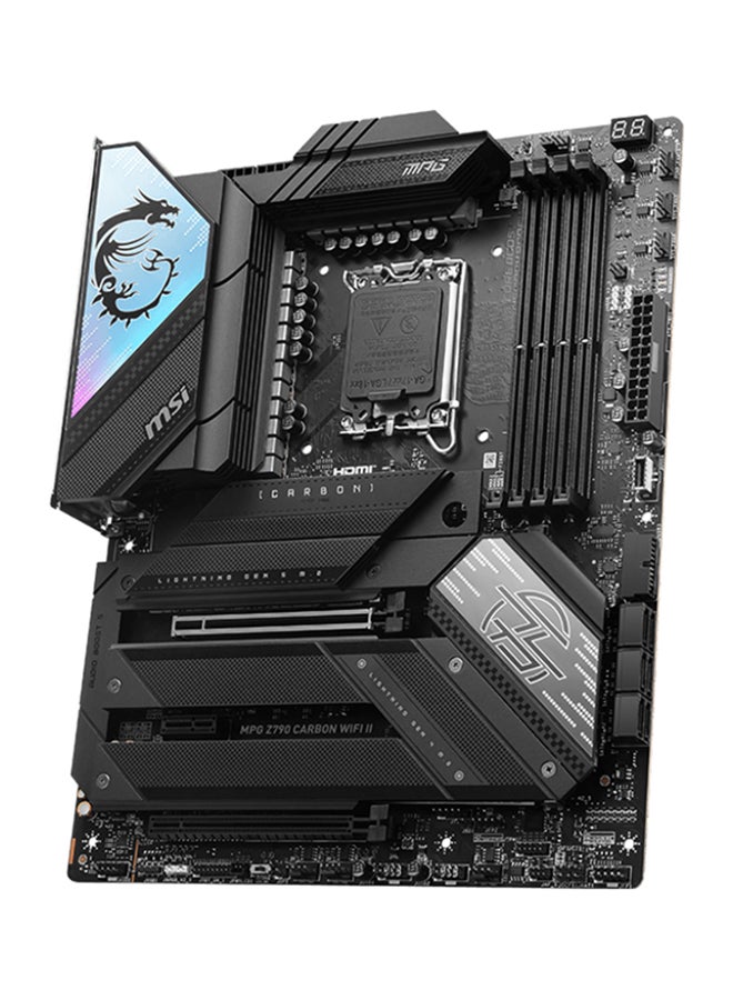 MPG Z790 CARBON WIFI II LGA 1700 ATX Gaming Motherboard, Intel Z790 Chipset, 4x DDR5 Slots & 192 GB Max, Wi-Fi 7 / BT 5.3, PCI-E 5.0 x16, 5x M.2, USB 2.0, 3.2 Gen 1, HDMI 911-7D89-010 Black
