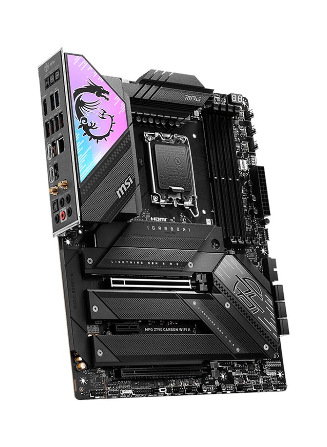 MPG Z790 CARBON WIFI II LGA 1700 ATX Gaming Motherboard, Intel Z790 Chipset, 4x DDR5 Slots & 192 GB Max, Wi-Fi 7 / BT 5.3, PCI-E 5.0 x16, 5x M.2, USB 2.0, 3.2 Gen 1, HDMI 911-7D89-010 Black
