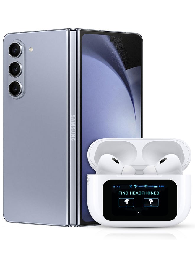 MARGOUN - Pods Pro 2 Wireless Bluetooth Headphones Compatible With Samsung Galaxy Z Fold 5 With Digital Led Display Touch Screen Noise Cancelling With High Sound Quality White - Image 1