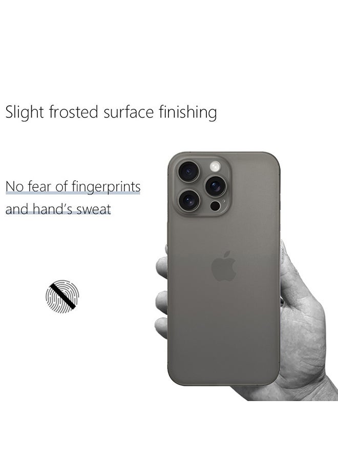 MARGOUN iPhone 15 Pro Max Case Cover Air Skin Series Back Cover Sturdy Durable Thin Case Drop Protection Cover Clear Black - Image 5