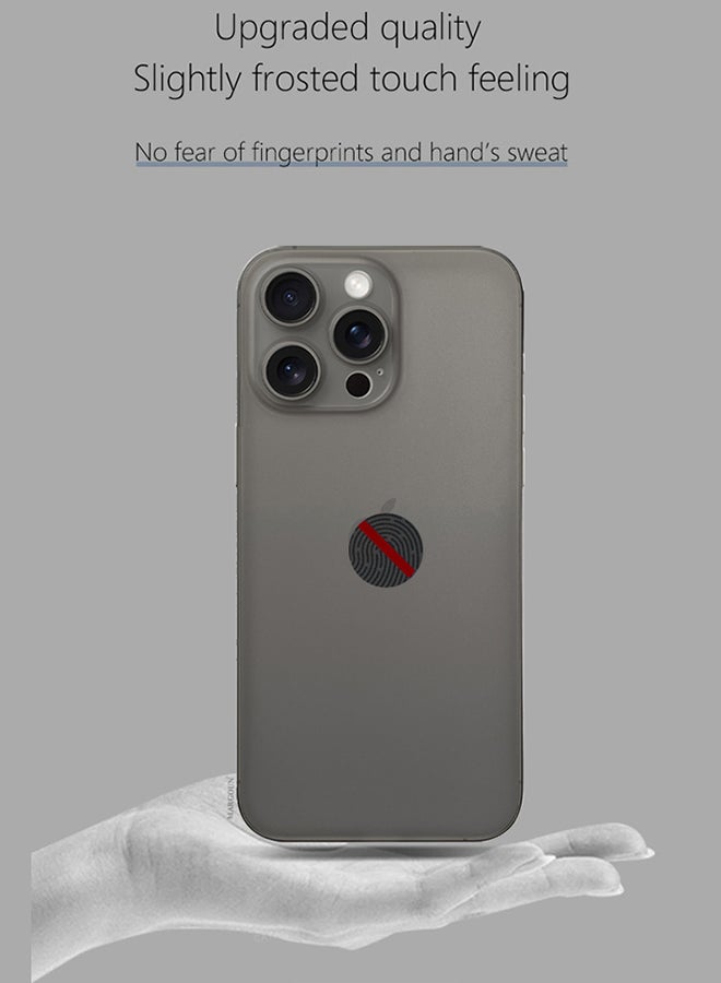 MARGOUN iPhone 15 Pro Max Case Cover Air Skin Series Back Cover Sturdy Durable Thin Case Drop Protection Cover Clear Black - Image 3