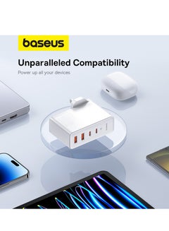 بيسوس شاحن USB C، شاحن حائط 100 وات PD 3.0/QC 4.0 مع كابل USB C إلى C بطول 3.3 قدم، شاحن GaN5 رباعي المنافذ لأجهزة الكمبيوتر المحمولة، iPad Pro، iPhone 15/Pro/14/13 Series، Galaxy S24/S23، MacBook Pro 16 بوصة، Steam Deck  - Image 5