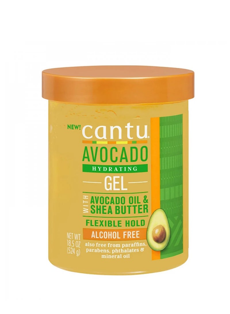 Cantu Moisturizing and Styling Hair Gel with Avocado 524 grams 