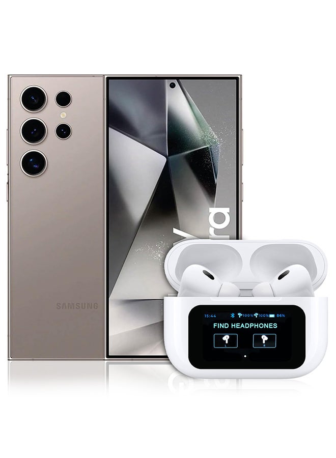 MARGOUN - Pods Pro 2 Wireless Bluetooth Headphones Compatiable With Samsung Galaxy S24 Ultra With Digital Led Display Touch Screen Noise Cancelling With High Sound Quality White - Image 1