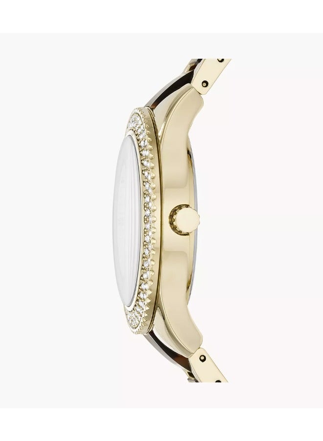 FOSSIL Women's Stella Multifunction Two-Tone Stainless Steel And Acetate Watch ES4756 - 38mm - Image 3