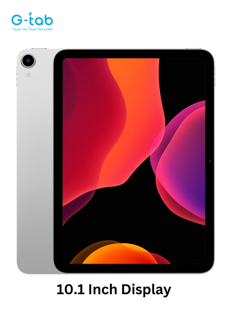جي تاب - PAD 10 Tablet 10.1 بوصة IPS عرض 800x1280 دقة Android 14 رباعي النواة 2.0 جيجا هرتز 6580 مللي أمبير 5G واي فاي 4 جيجا رام قابلة للتوسيع حتى 4 جيجا بايت 128 جيجا بايت روم 5 ميجا بيكسل أمامي + 8 ميجا بيكسل كاميرا خلفية قلم لمس بالداخل - Image 1