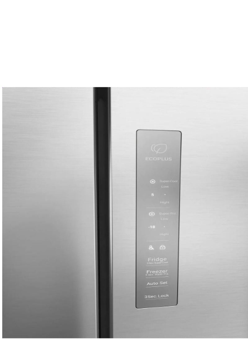 Haier - French Door Refrigerator 433 Liters HRF-525SS Silver - Image 1