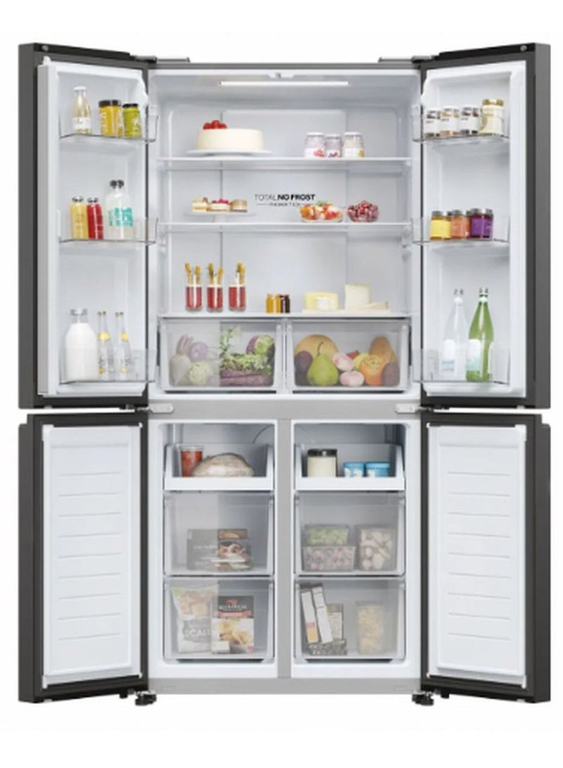 Haier - French Door Refrigerator 433 Liters HRF-525SS Silver - Image 1