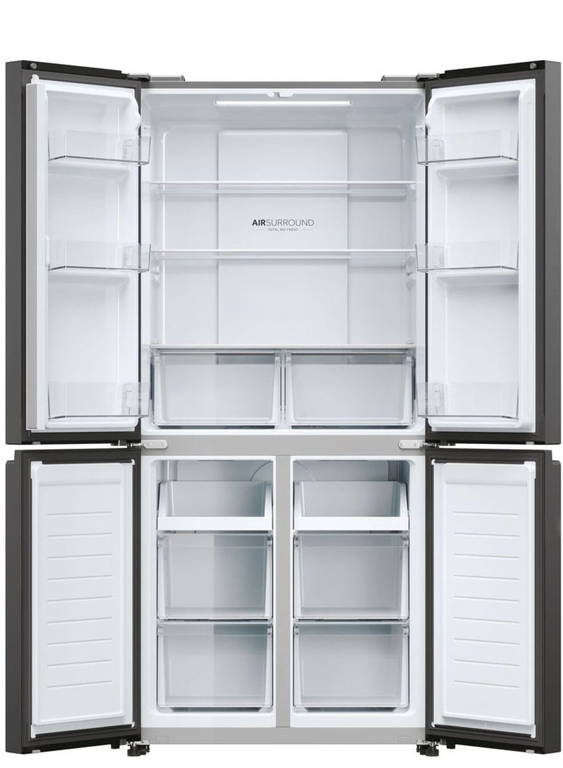 Haier - French Door Refrigerator 433 Liters HRF-525SS Silver - Image 1