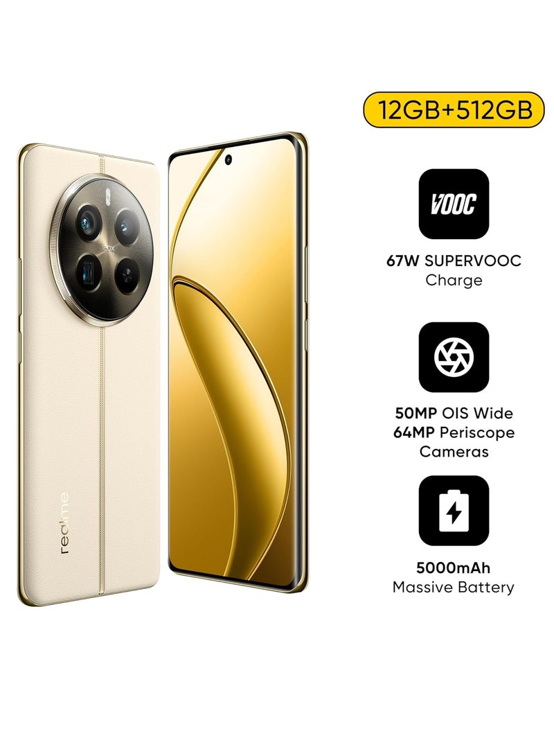 ريل مي 12 Pro+ 5G Dual SIM 12GB RAM 512GB - Middle East Version (Navigator Beige)  - Image 1