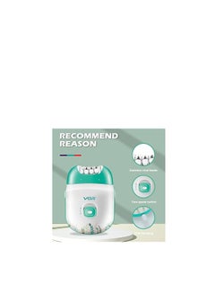 V-726 Compact Professional Cordless Women Epilator For Different Body Areas For Gentle Hair Removal At Home Wet & Dry Use 60 Minutes Runtime