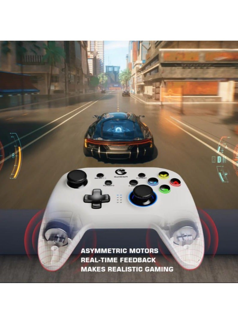 GameSir - T4 Pro Wireless Game Controller For Windows 7 8 10 Pc/Iphone/Android/Switch (White) - Image 1