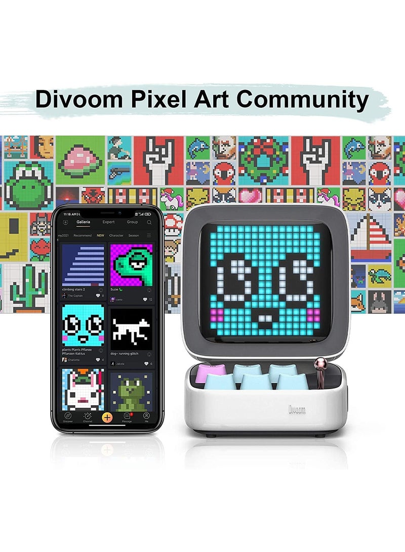 Divoom Ditoo Plus Retro Pixel Art Game Bluetooth Speaker -  White - pnsku/N70062604V/45/_/1713439417/97a3bc77-82d2-4a14-92f3-578316407391