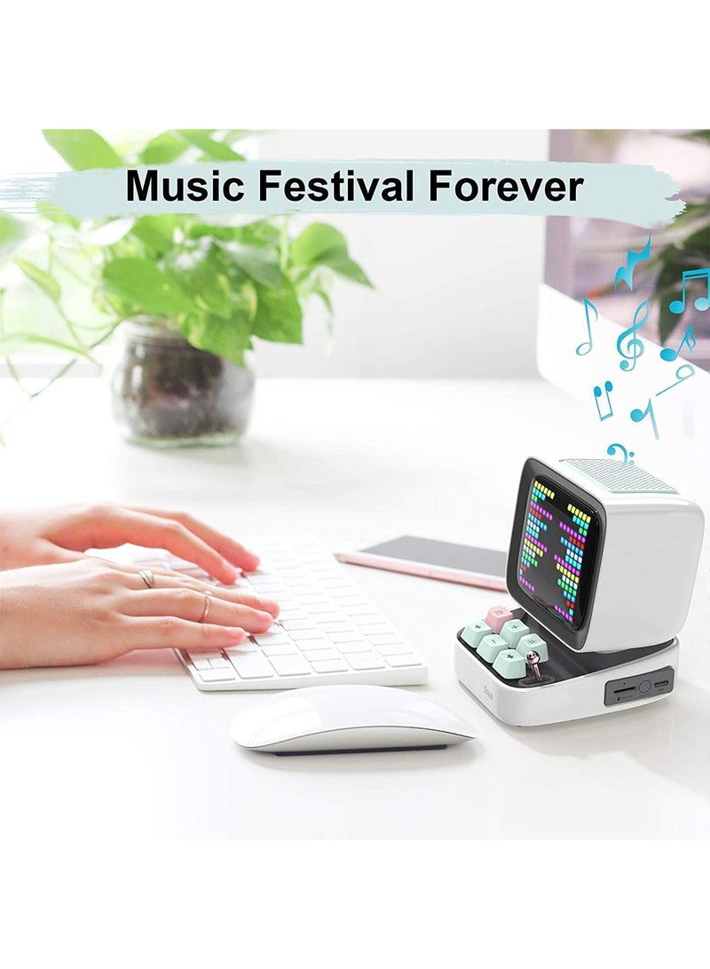 ديفوم مكبر صوت بلوتوث ديفوم ديتو بلس ريترو بيكسل آرت جيم - أبيض - Image 4