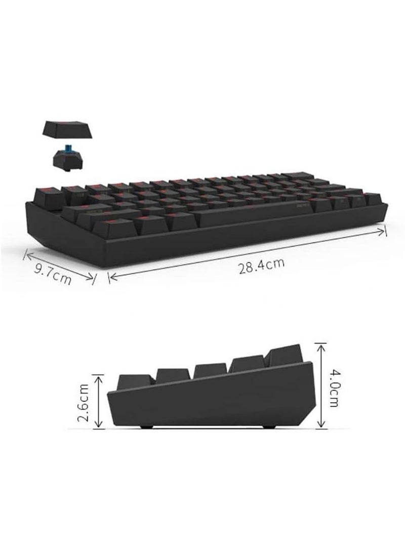 Anne Pro - Anne Pro 2 Black Cherry Silver Switch Gaming Keyboard - Image 1