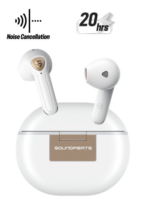 Wireless Earbuds With Hi-Res Audio, Air3 Deluxe HS Semi In-Ear Headphones With LDAC, ENC Clear Call, APP Control, 14.2Mm Large Driver, Game Mode, In-Ear Detection, 20H Playtime White