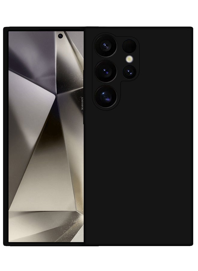 MARGOUN Samsung Galaxy S24 Ultra Case Cover Silicone Case Slim Fit Premium Liquid Silicone Shockproof Phone Cover Upgraded Camera Protection Durable Case Black - Image 2