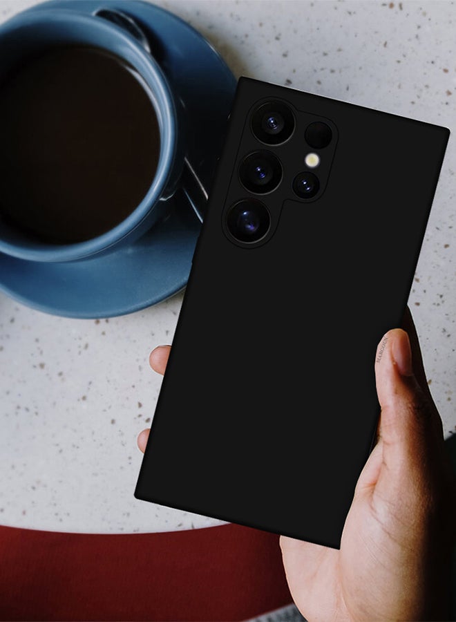 MARGOUN Samsung Galaxy S24 Ultra Case Cover Silicone Case Slim Fit Premium Liquid Silicone Shockproof Phone Cover Upgraded Camera Protection Durable Case Black - Image 4