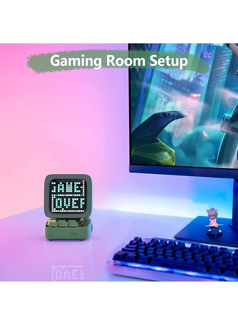 ديفوم - مكبر صوت بلوتوث Divoom Ditoo Plus Retro Pixel Art Game - أخضر - Image 1